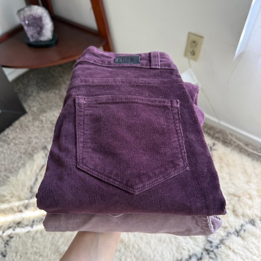 PAIGE corduroy pants with zipper ankles 24